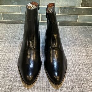 Giorgio Brutini Cuban Heel Sleek  Black Leather Boots